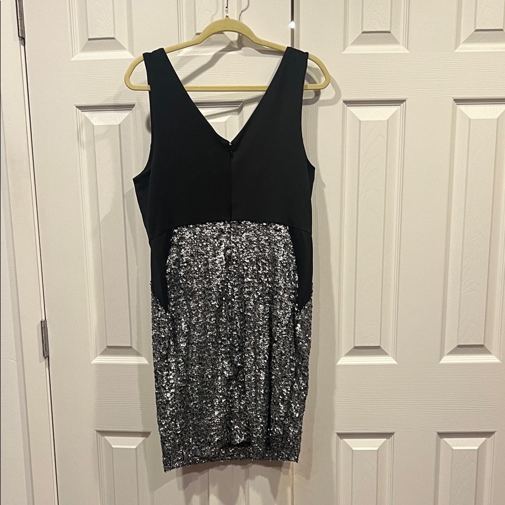 Metaphor Black and Silver Sequin Mini Dress - Picture 6 of 10
